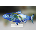 Fish Art Glass Sculpture 18"L x 10"H